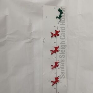 Santa's reindeer and sleigh card holder garland